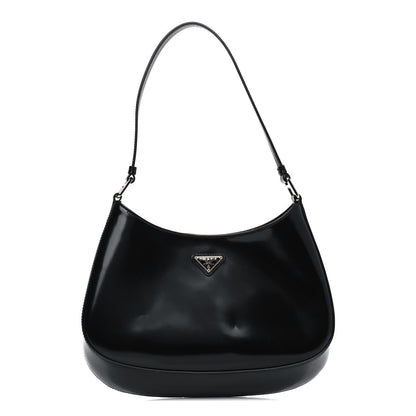 Prada Spazzolato Cleo Shoulder Bag Black 1 of 7