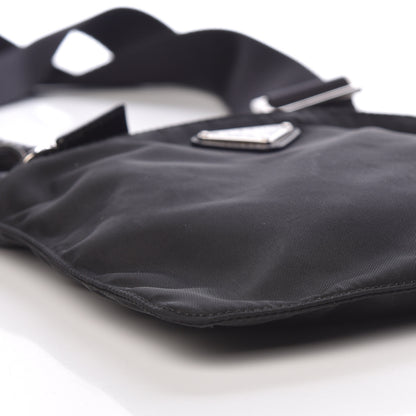 Prada Nylon Small Flat Messenger Bag Black 8 of 11