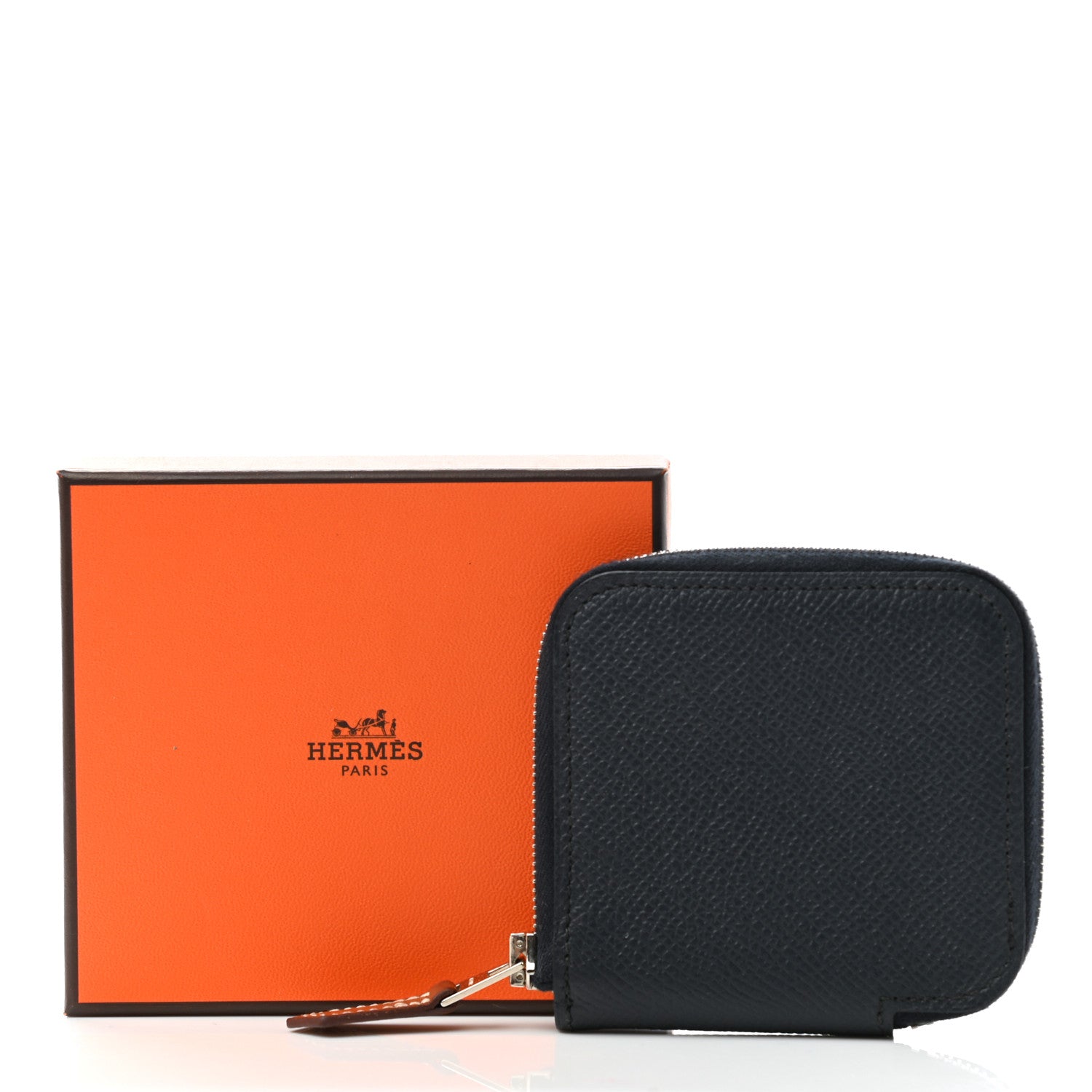 Hermes Epsom Silk'in Coin Purse Bleu Indigo 9 of 9