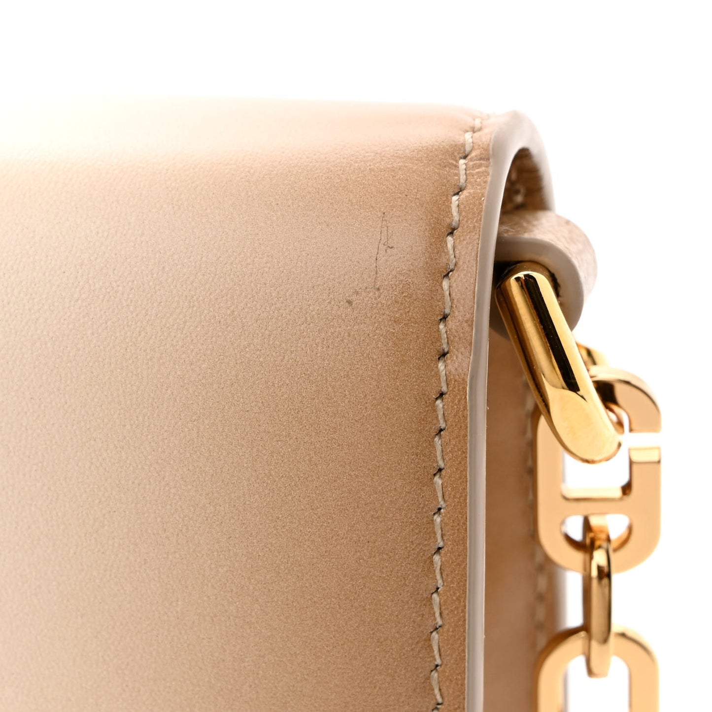 Smooth Calfskin Gradient Effect 4G Wallet on Chain Dust Grey