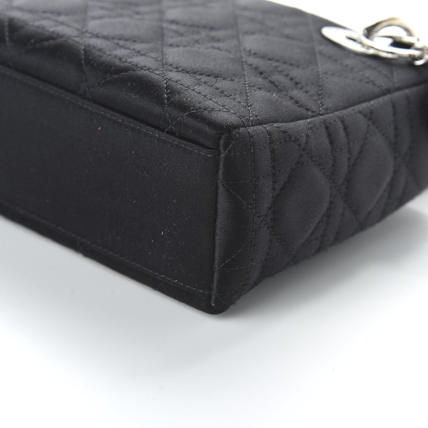 Satin Swarovski Crystal Cannage Mini Lady Dior Black