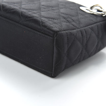 Christian Dior Satin Swarovski Crystal Cannage Mini Lady Dior Black 7 of 9