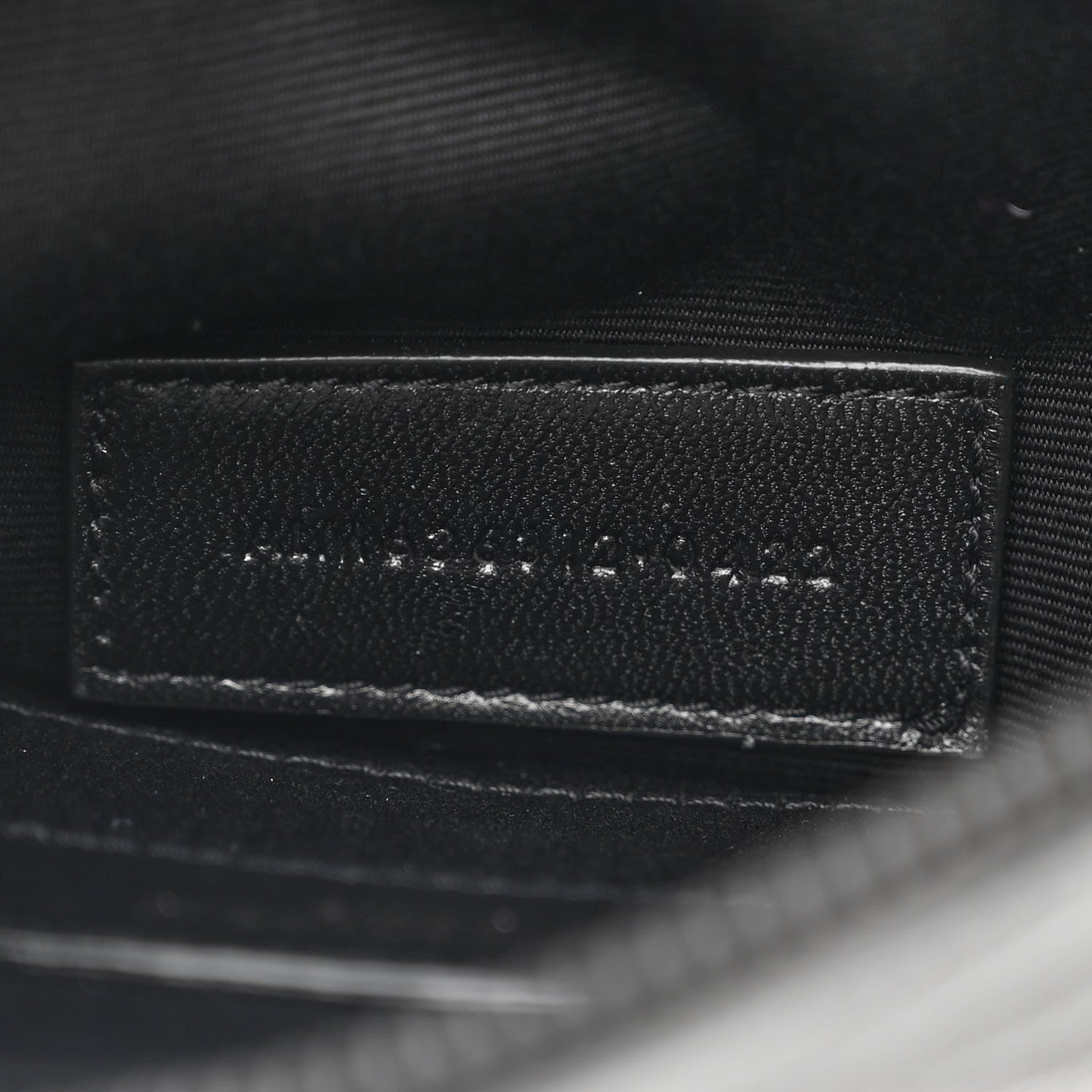 Saint Laurent Grain De Poudre Chevron Monogram Bill Pouch Black 7 of 7