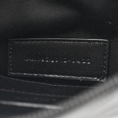 Saint Laurent Grain De Poudre Chevron Monogram Bill Pouch Black 7 of 7