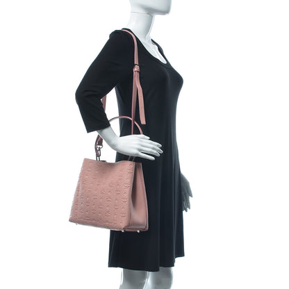 MCM Calfskin Ottomar Monogram Medium Sarah Hobo Pink Blush 2 of 11