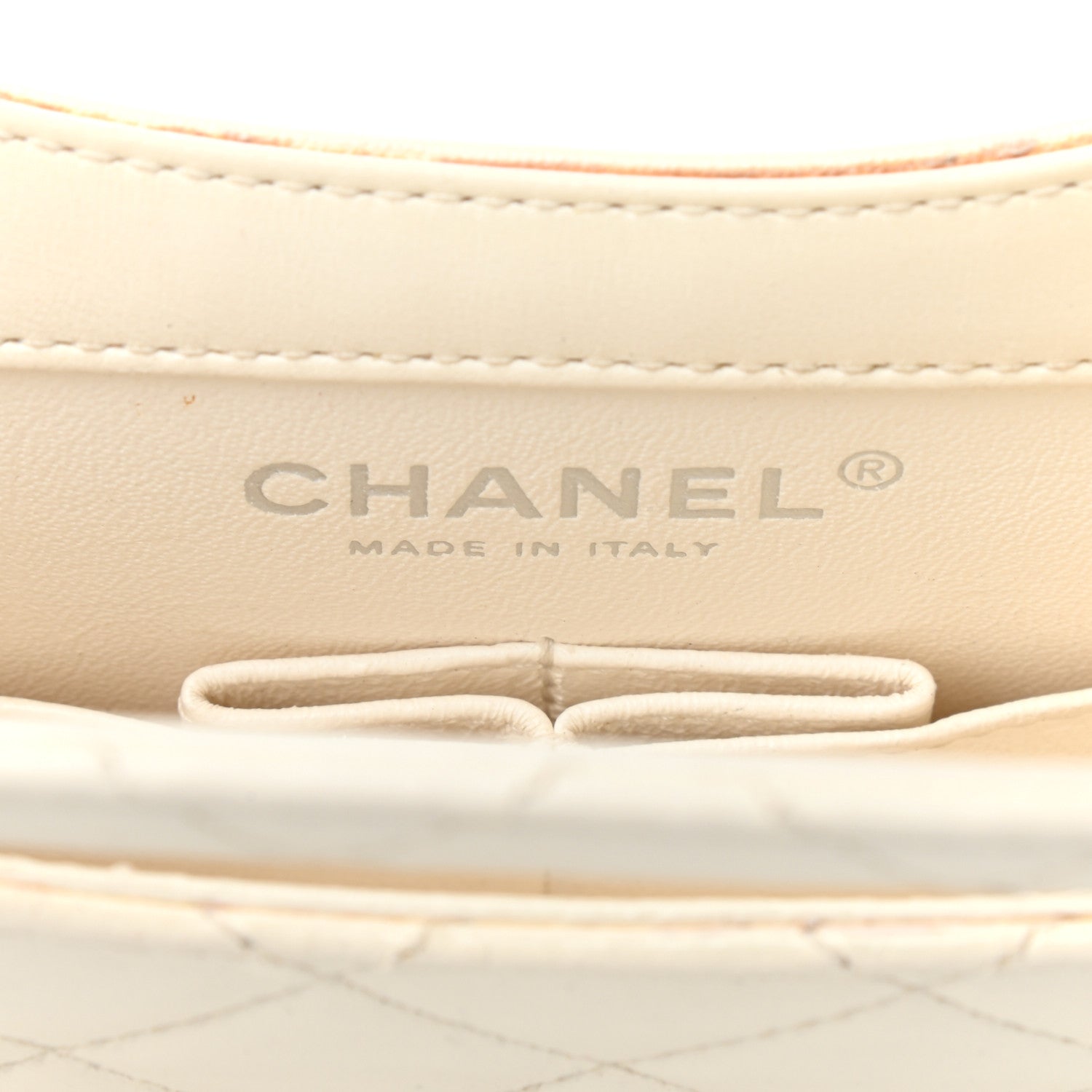 Chanel Lambskin Top Handle Logo Flap White 6 of 10