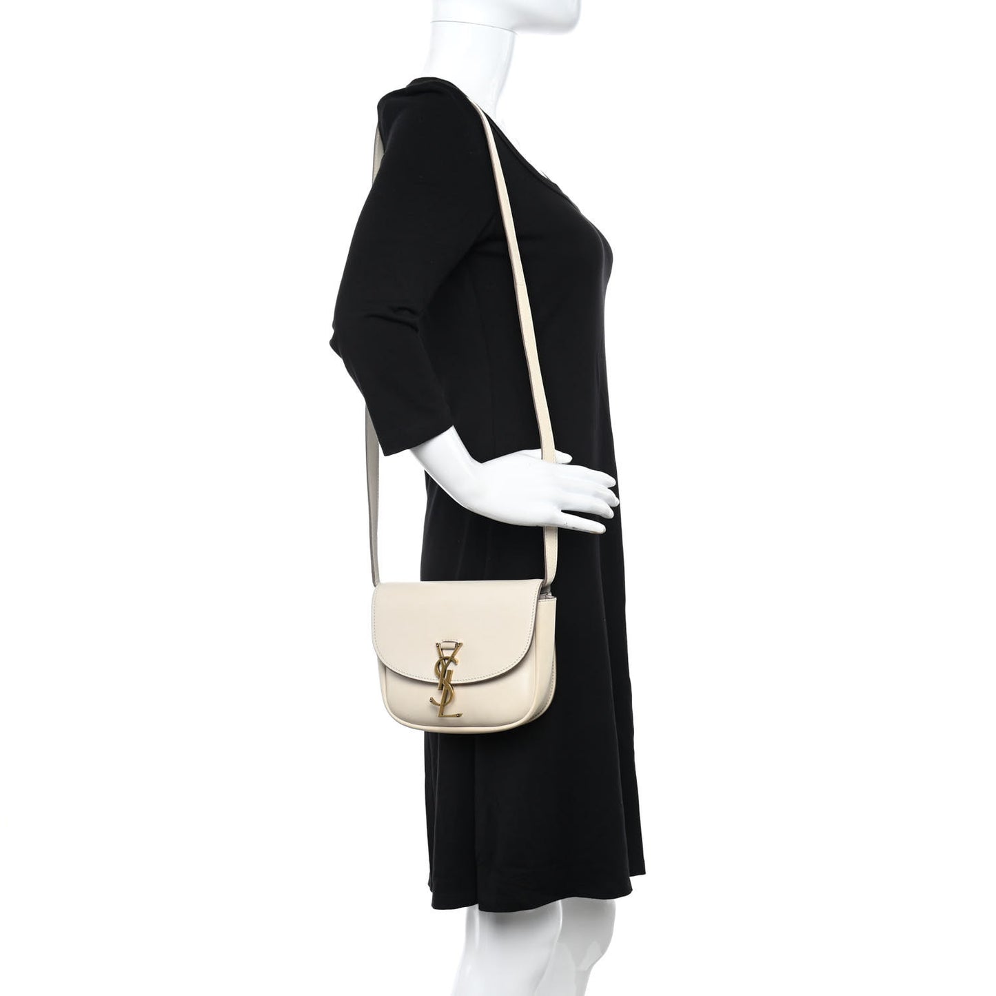 Smooth Calfskin Small Kaia Satchel Latte