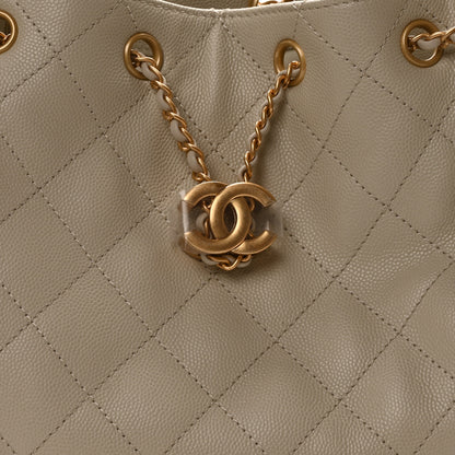 Chanel Caviar Quilted Small Chanel 25 Handbag Light Grey 8 of 11