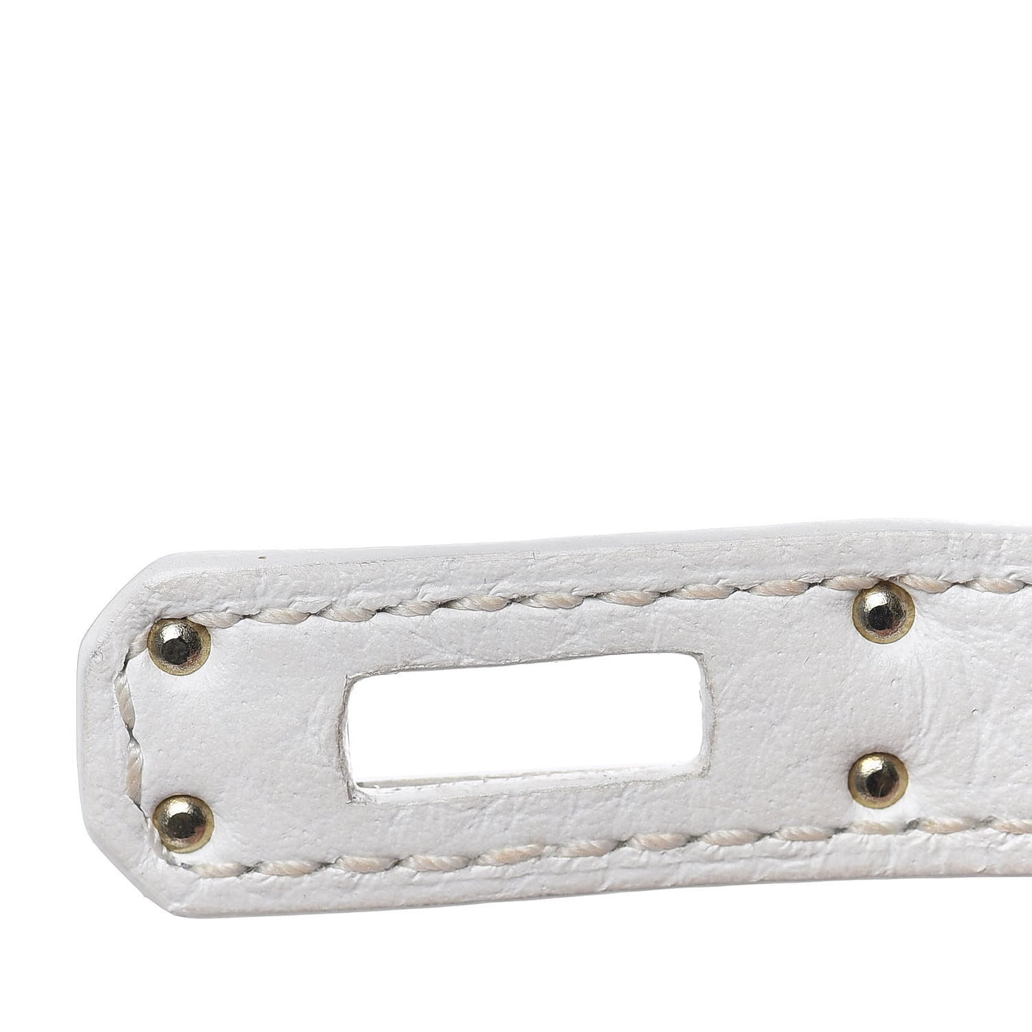 Taurillon Clemence Horseshoe Kelly Retourne 25 White Black
