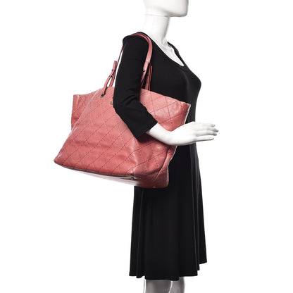 Chanel Glazed Calfskin XL On The Road Tote Pink 2 of 13