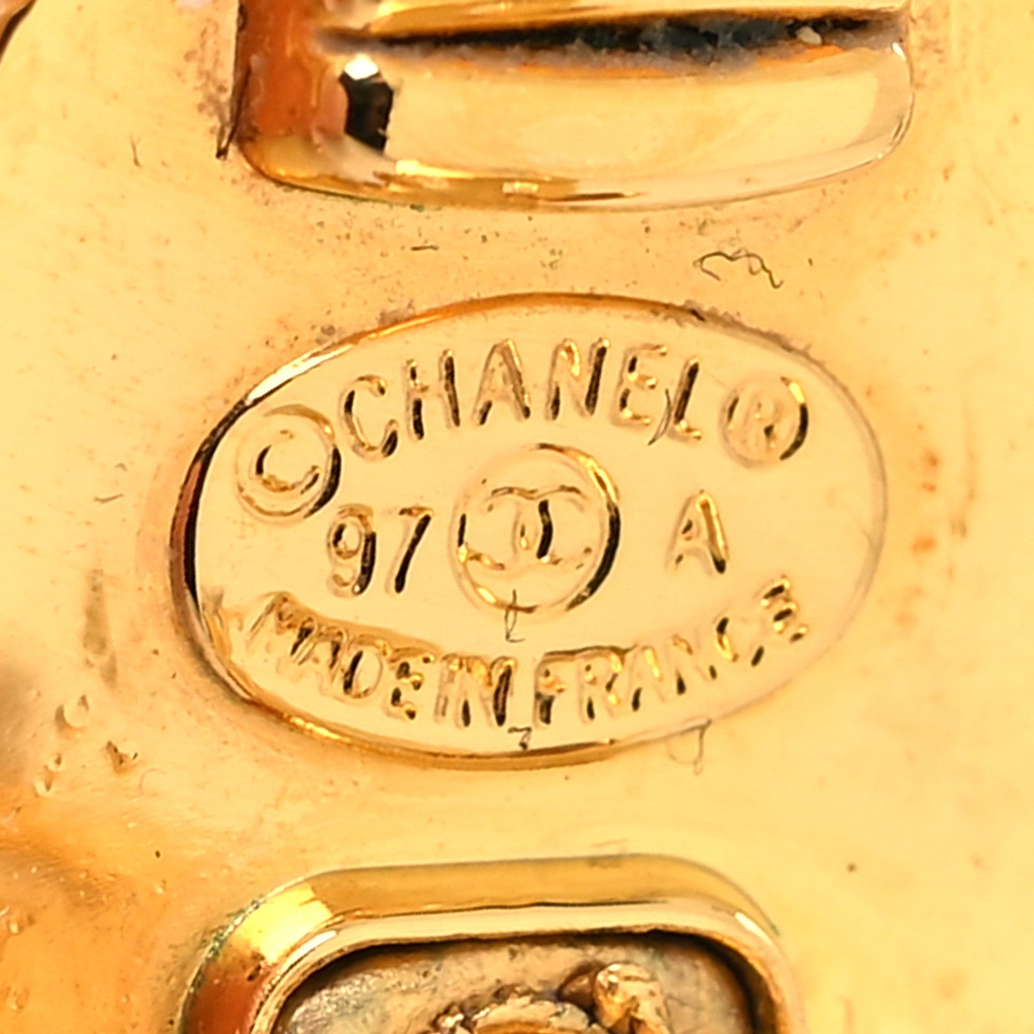 Chanel Metal CC Turnlock Clip On Earrings Gold 4 of 4