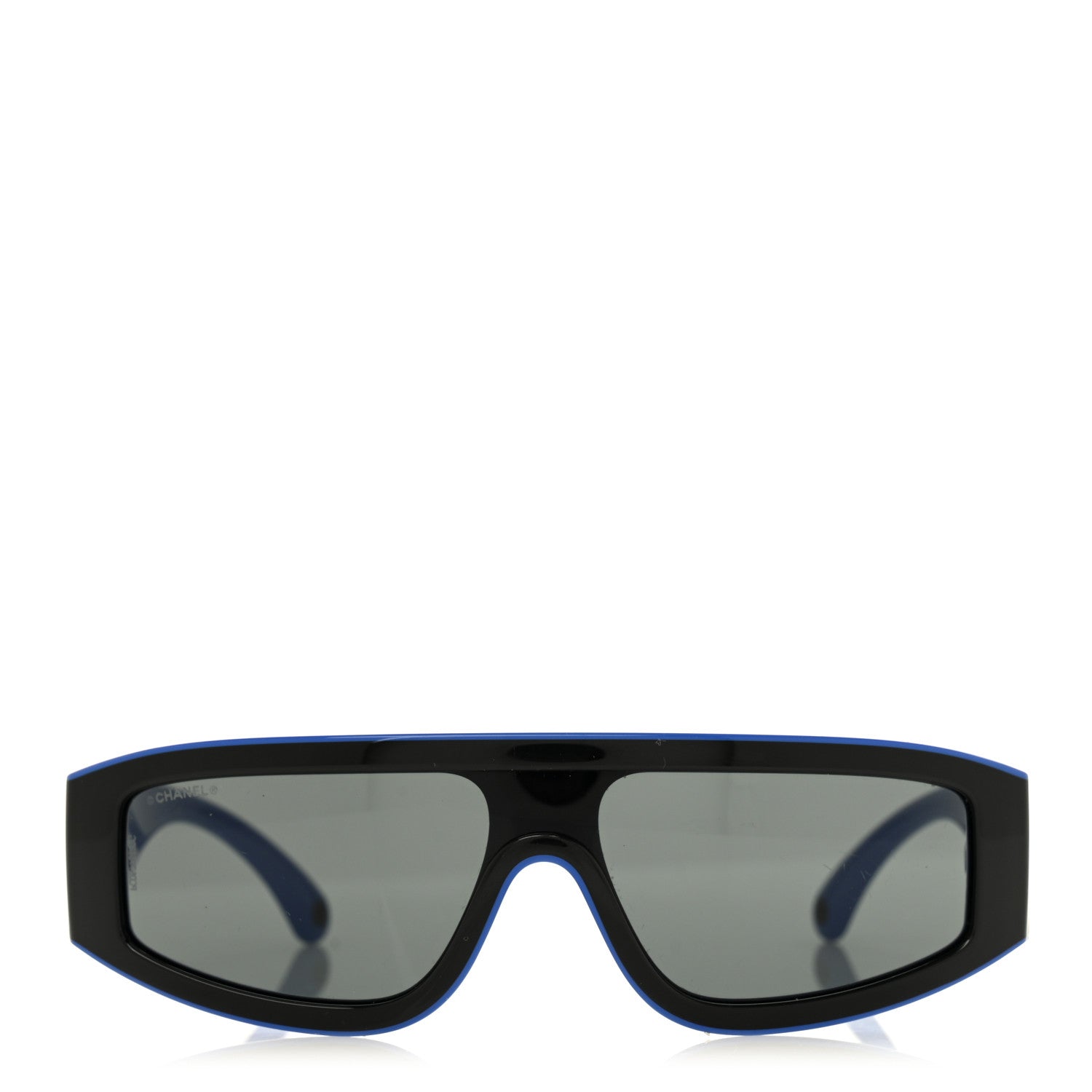 Chanel Acetate Cat Eye Sunglasses 6057 Black Blue 2 of 6