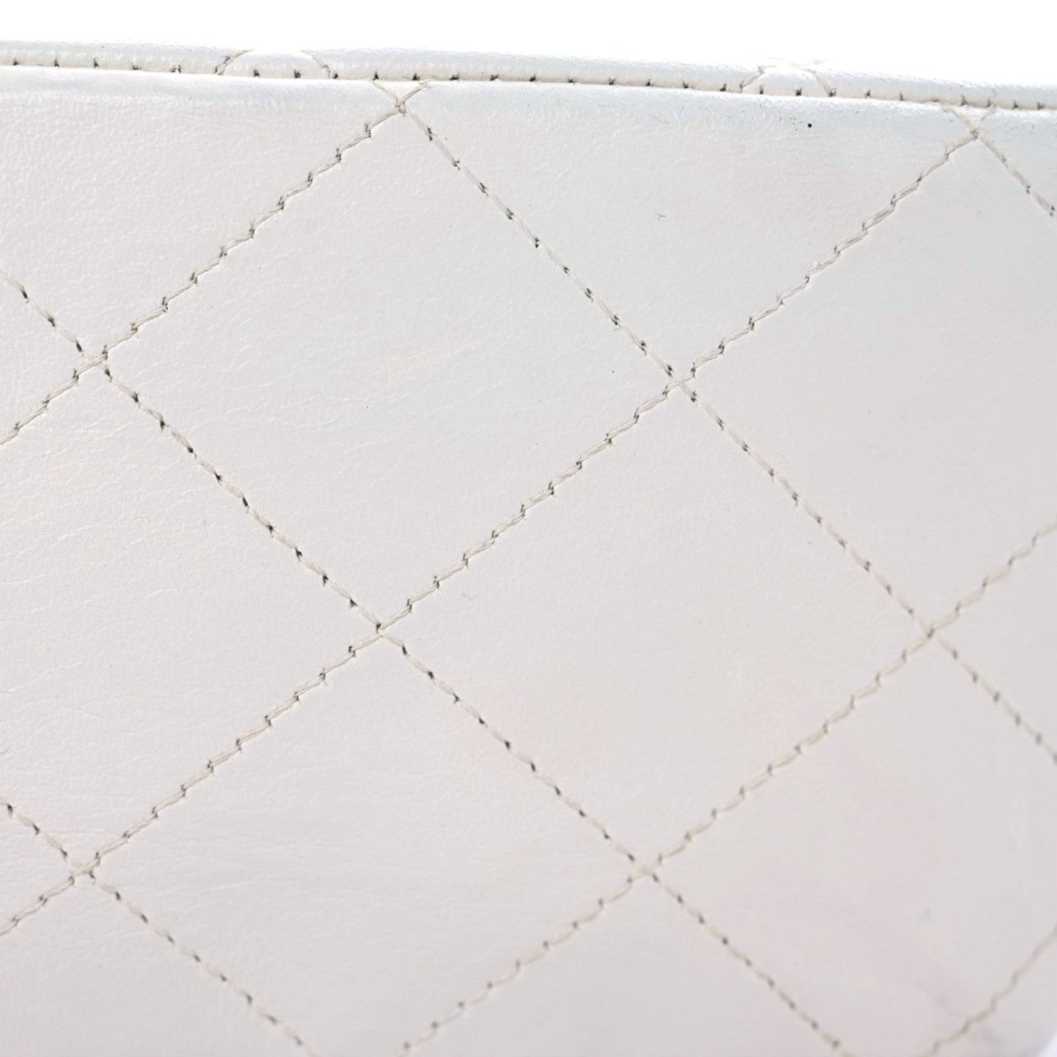 Chanel Lambskin Quilted Jumbo Single Flap White 9 of 24
