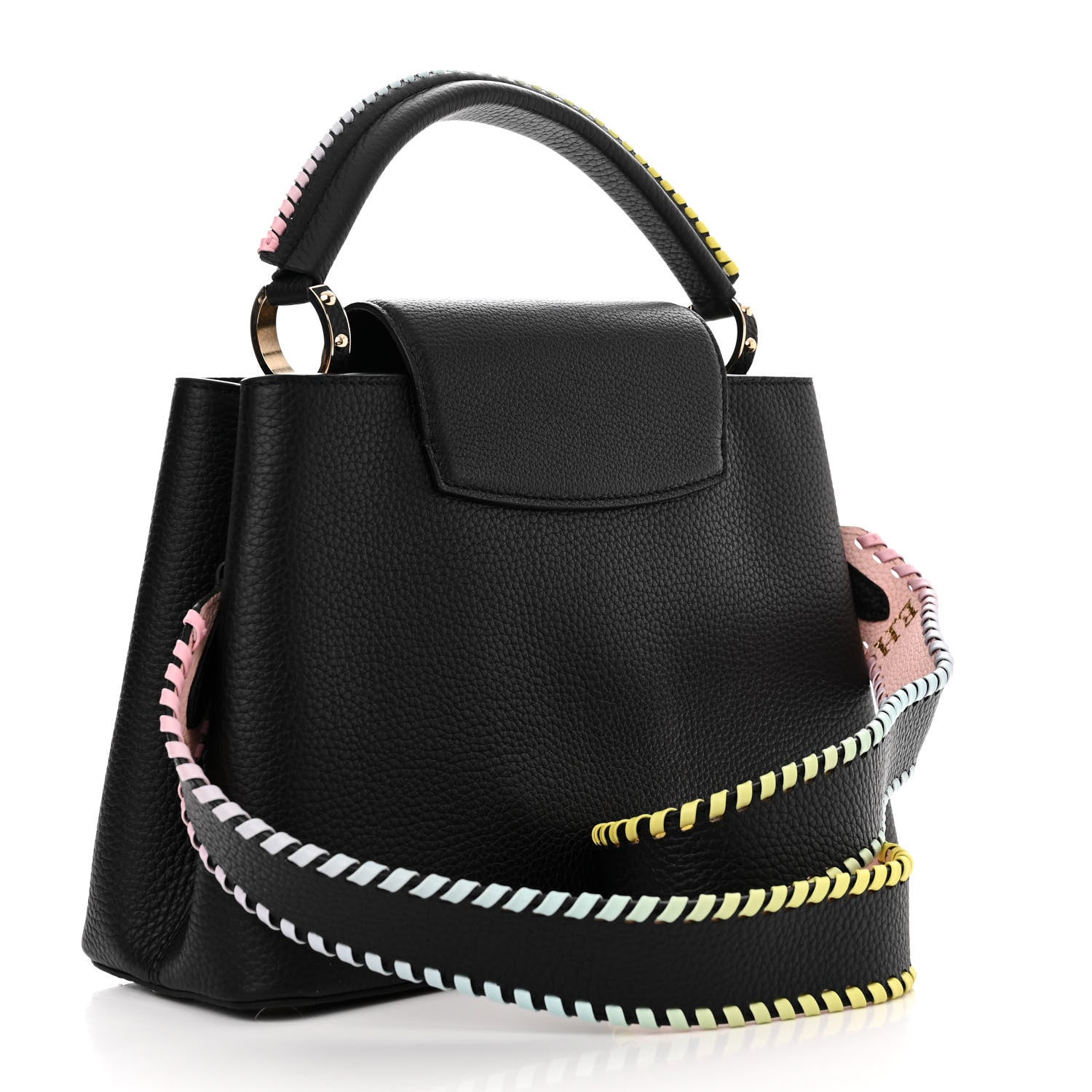 Louis Vuitton Taurillon Capucines PM Rainbow Black 3 of 12
