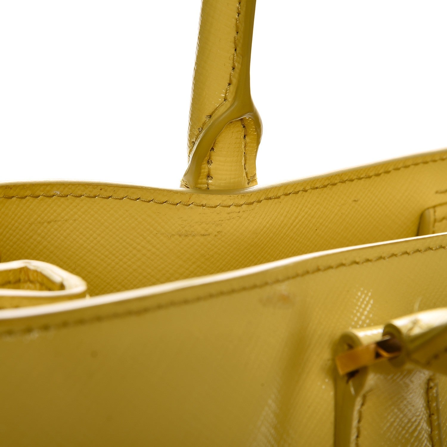 Prada Saffiano Vernice Tote Ananas 17 of 17