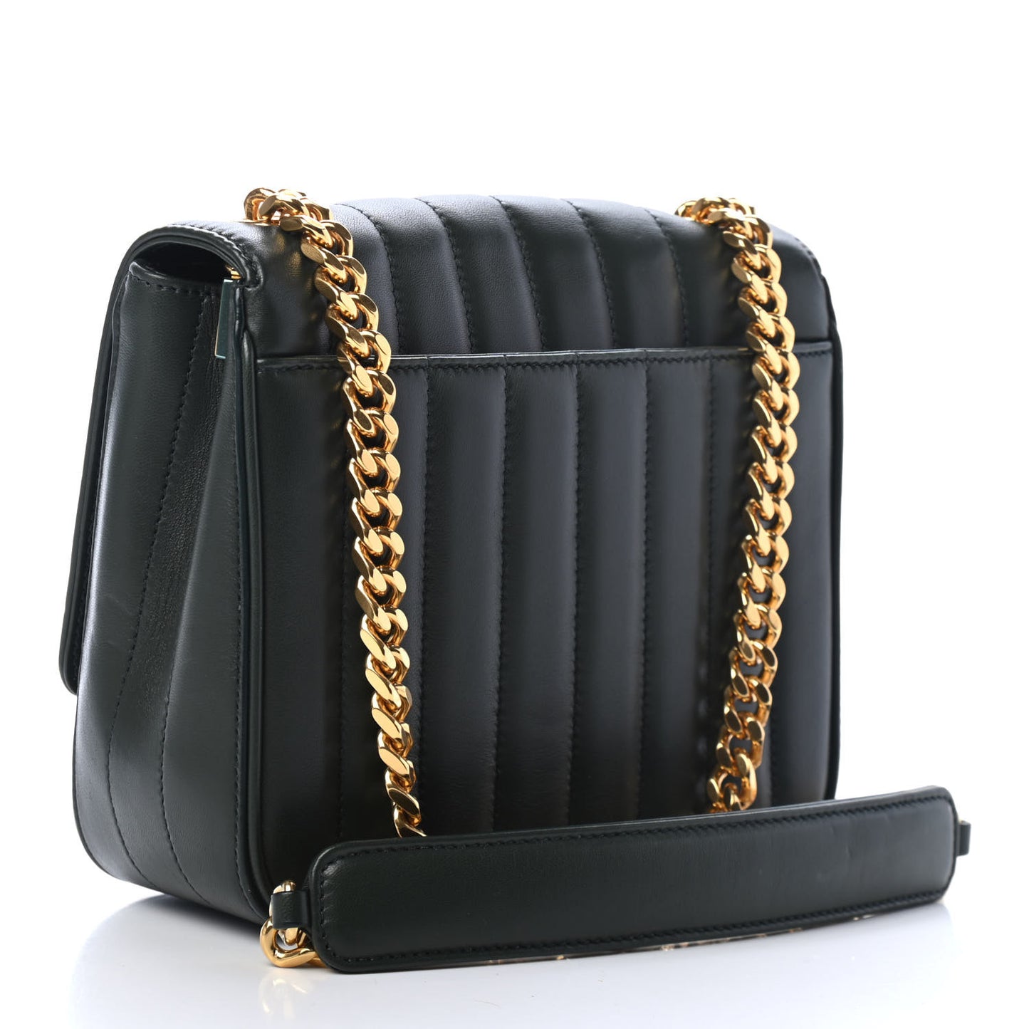 Lambskin Matelasse Monogram Medium Vicky Chain Bag Algae