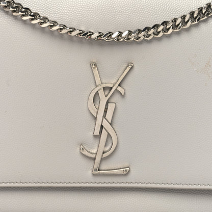 Saint Laurent Grain De Poudre Medium Classic Monogram Kate Satchel Souris 7 of 14