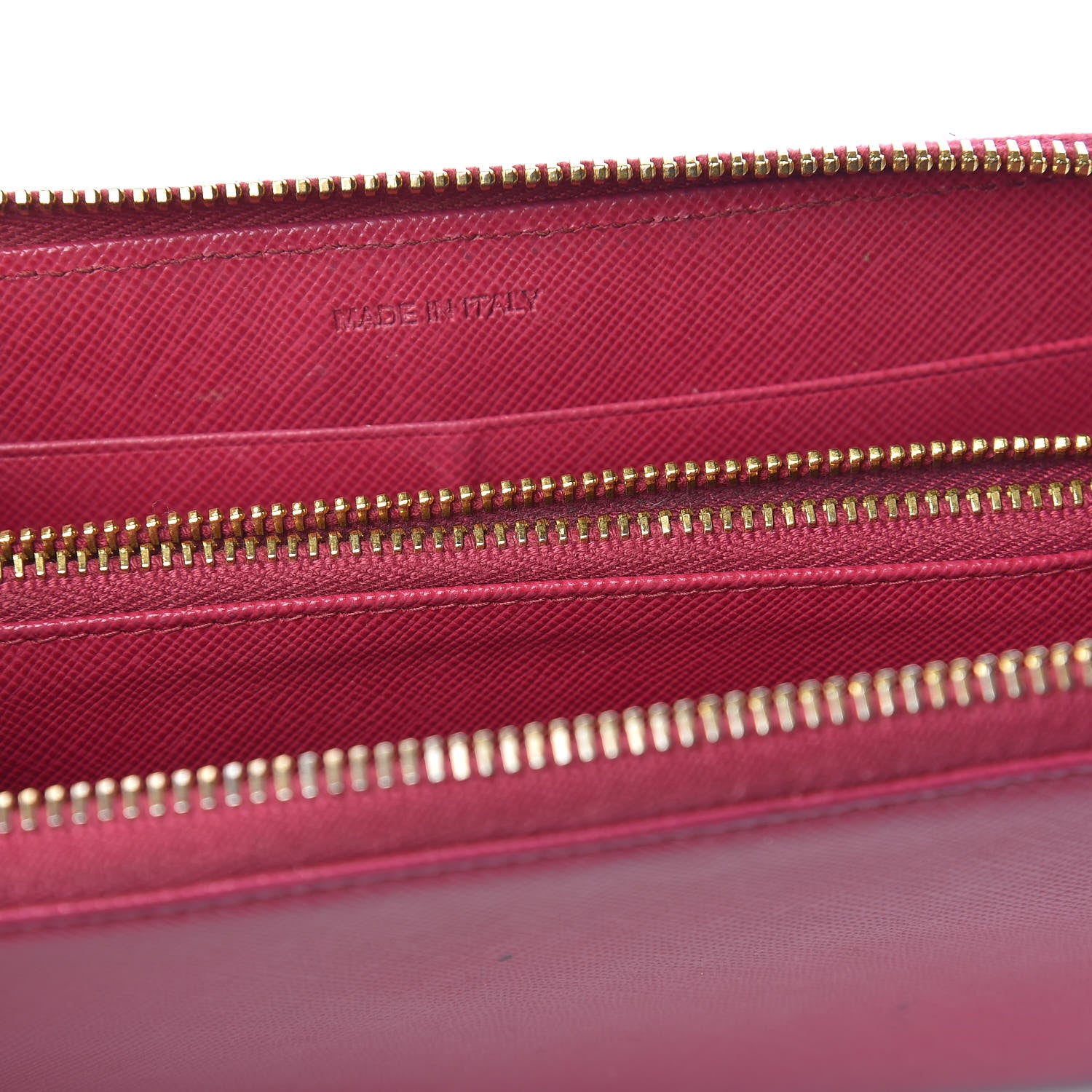 Prada Saffiano Zip Around Wallet Peonia 14 of 17