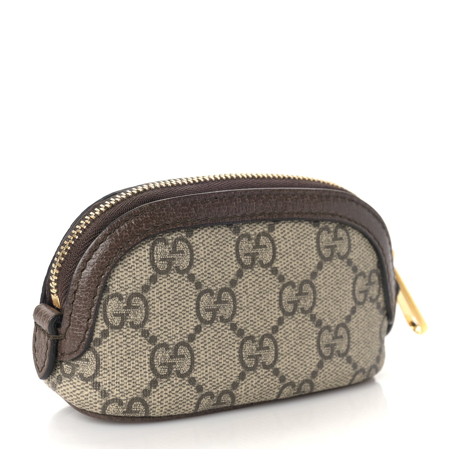 Gucci GG Supreme Monogram Web Ophidia Dome Key Pouch Beige New Acero 4 of 10