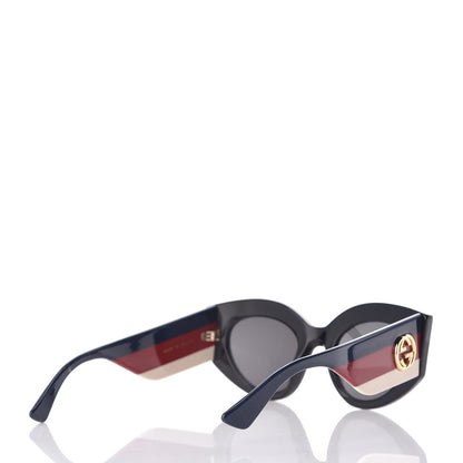 Gucci Acetate Oversized Rectangle Frame Web Sunglasses GG 0275/S Black 4 of 6