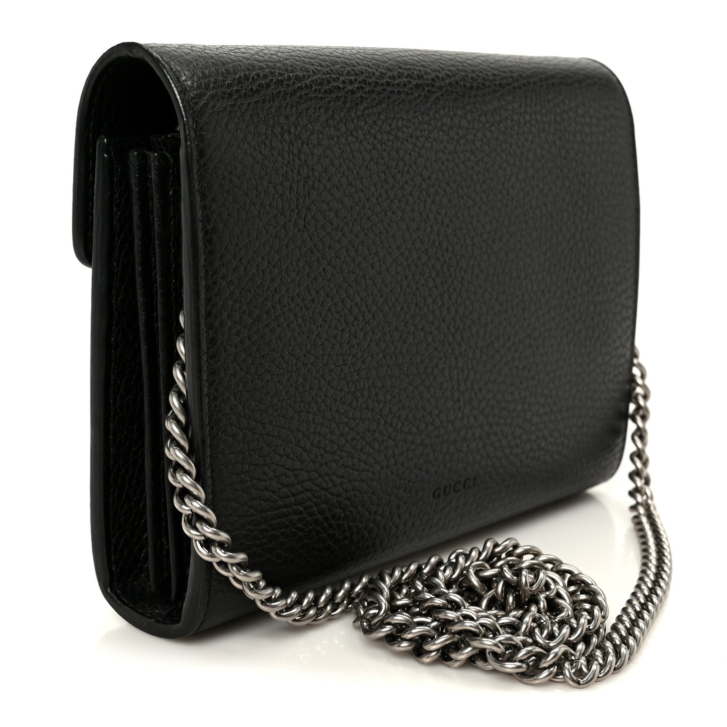 Calfskin Mini Dionysus Chain Wallet Black