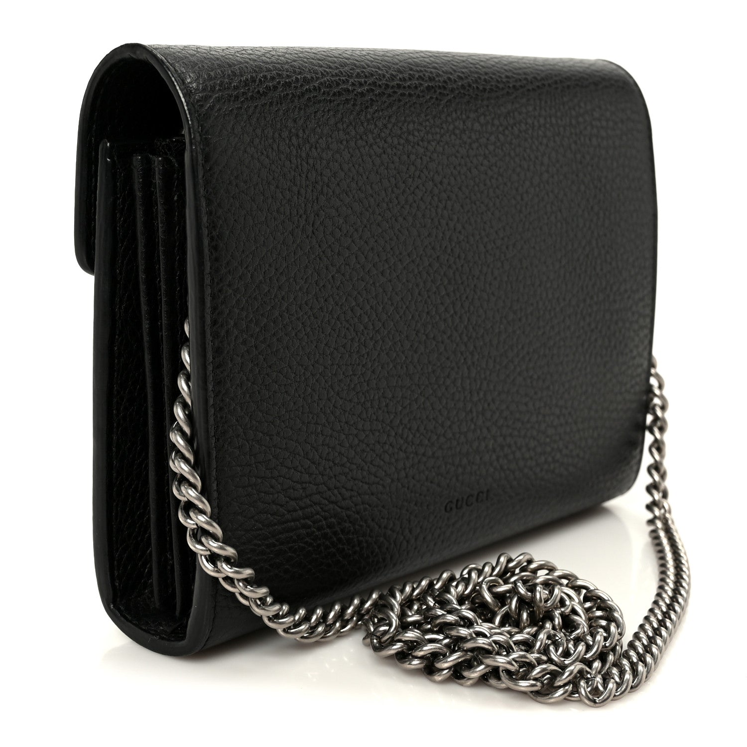 Gucci Calfskin Mini Dionysus Chain Wallet Black 3 of 10