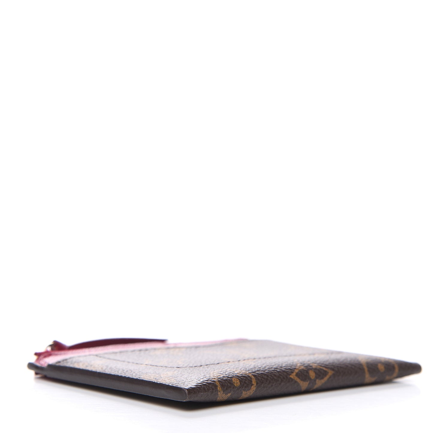 Monogram Zipped Card Holder Fuchsia