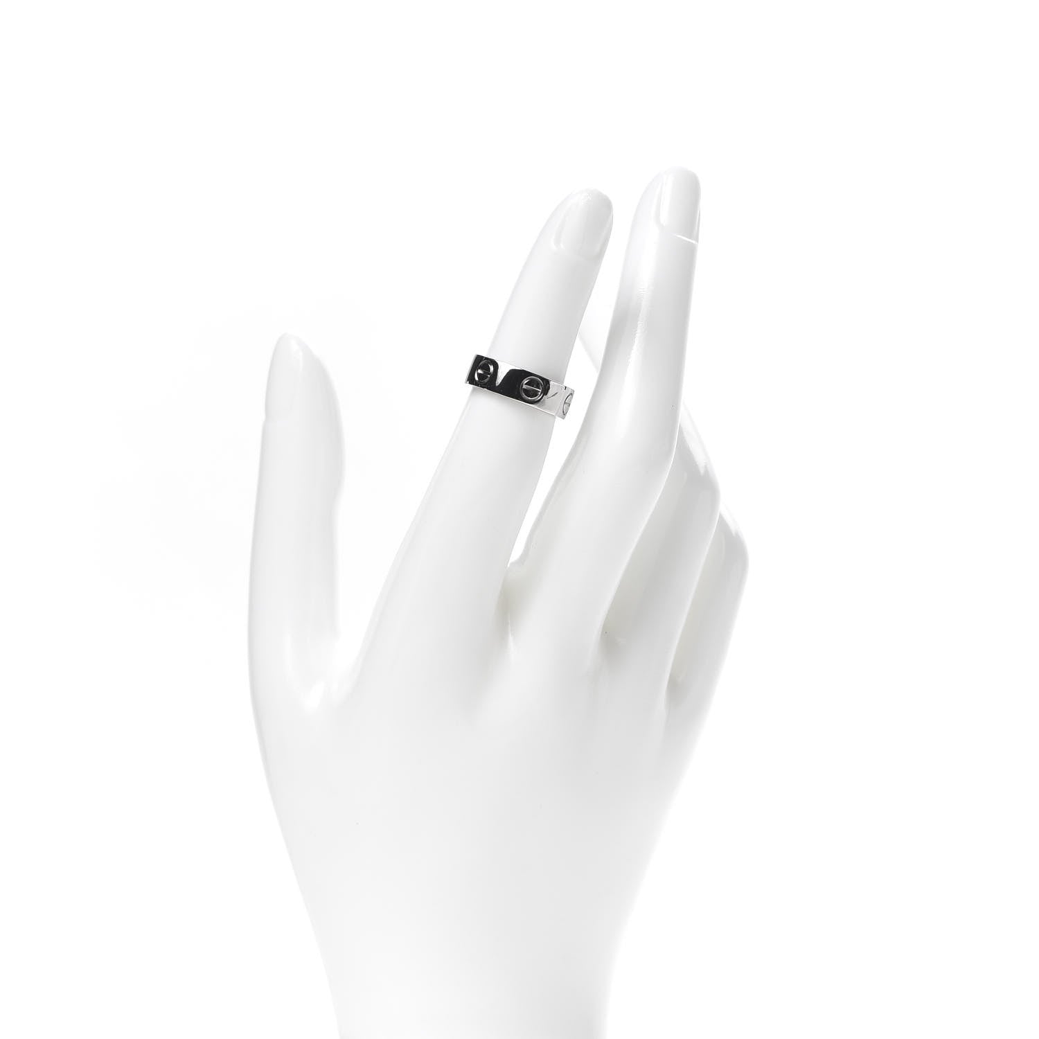 Cartier 18K White Gold 5.5mm LOVE Ring 48 4.5 2 of 4