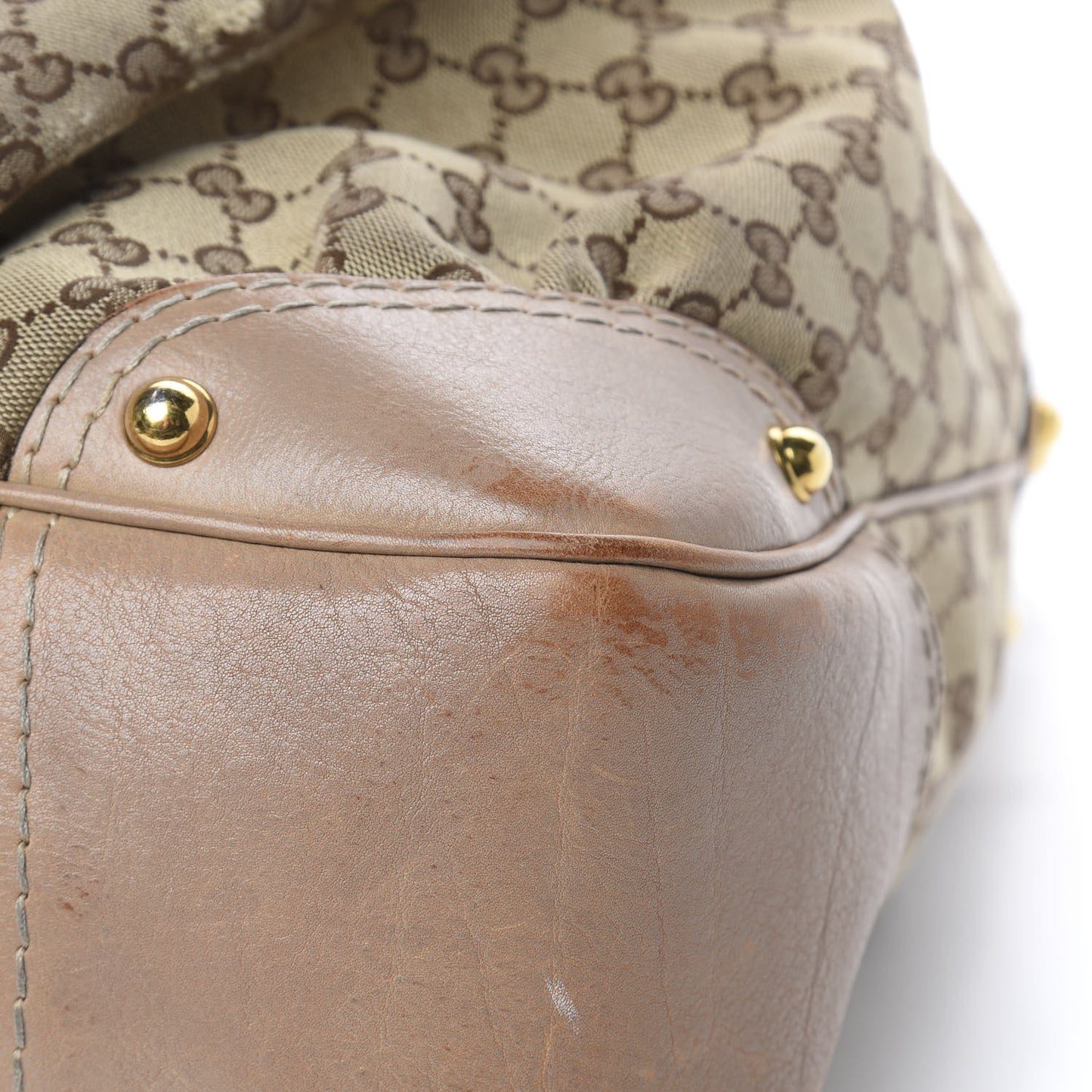 Monogram Large Jockey Hobo Beige