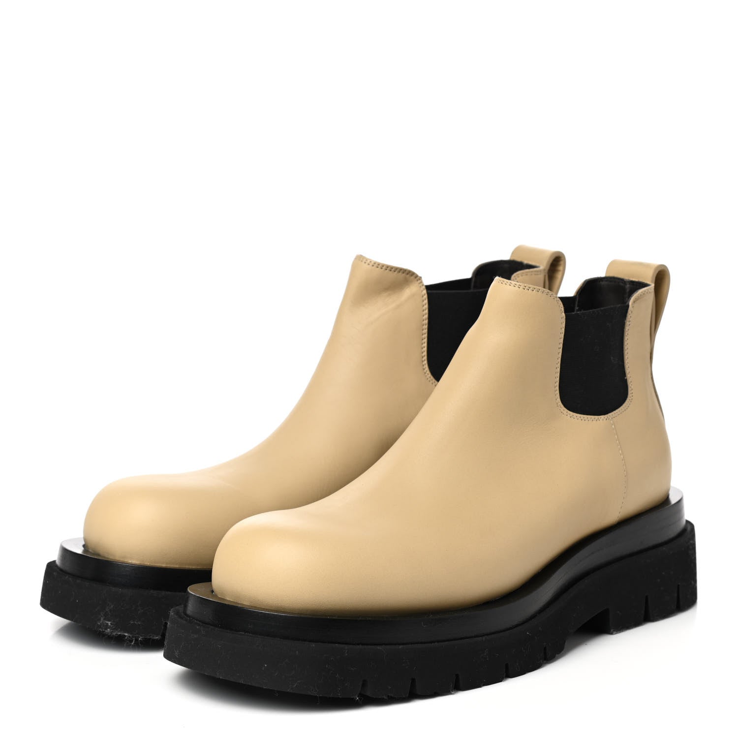 Bottega Veneta Calfskin The Lug Chelsea 55mm Cropped Boots 38.5 Cane Sugar 3 of 8
