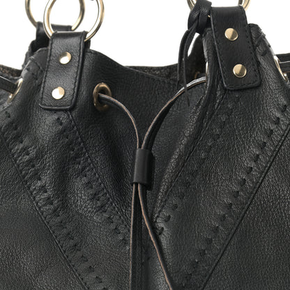 Saint Laurent Calfskin Reversible Double Sac Y Tote Gold Black 8 of 19