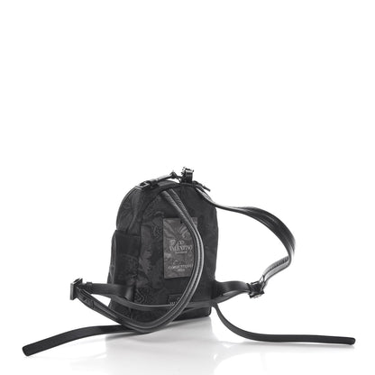 Valentino Garavani Nylon Camubutterfly Mini Backpack Black 3 of 7