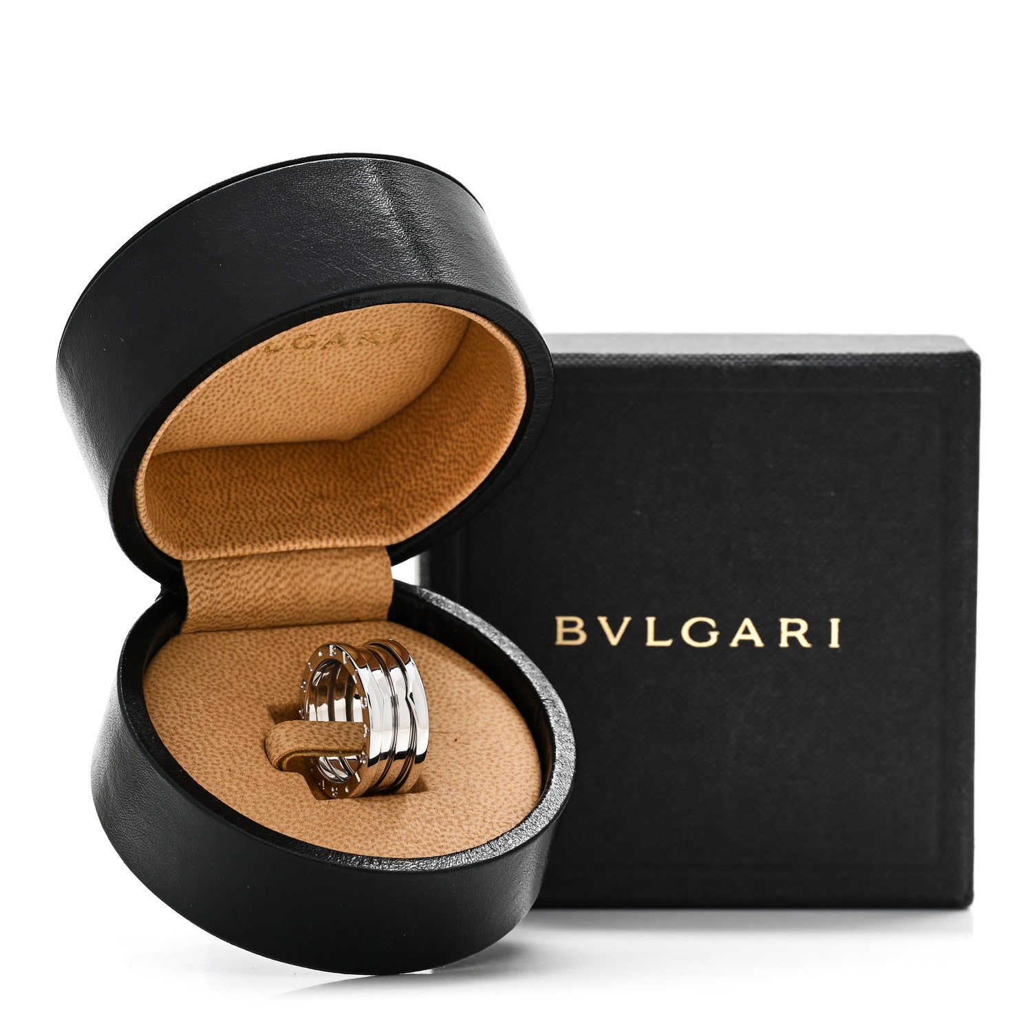 Bulgari 18K White Gold B.Zero1 Two-Band Ring 54 6.75 5 of 5