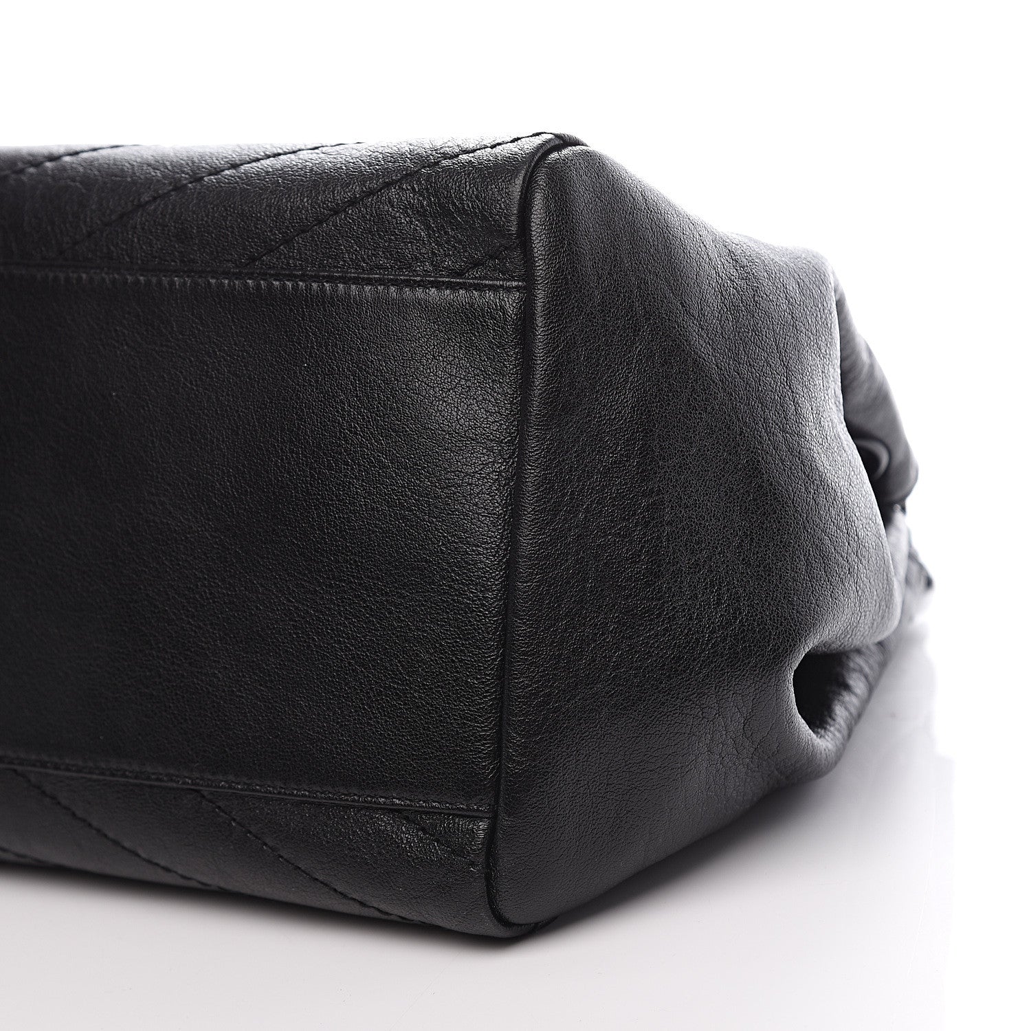 Saint Laurent Vintage Lambskin Chevron Monogram Medium Nolita Black 9 of 9