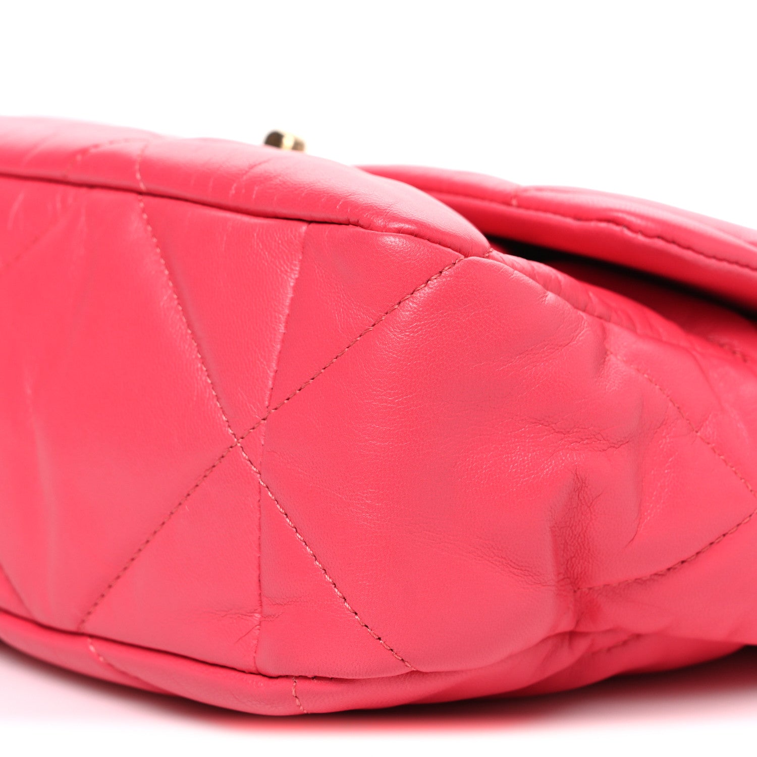 Chanel Lambskin Quilted Large Chanel 19 Flap Dark Pink 10 of 10