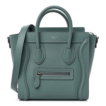 Celine Drummed Calfskin Nano Luggage Celadon 1 of 7