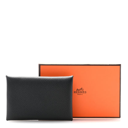 Hermes Epsom Calvi Card Case Black 7 of 7