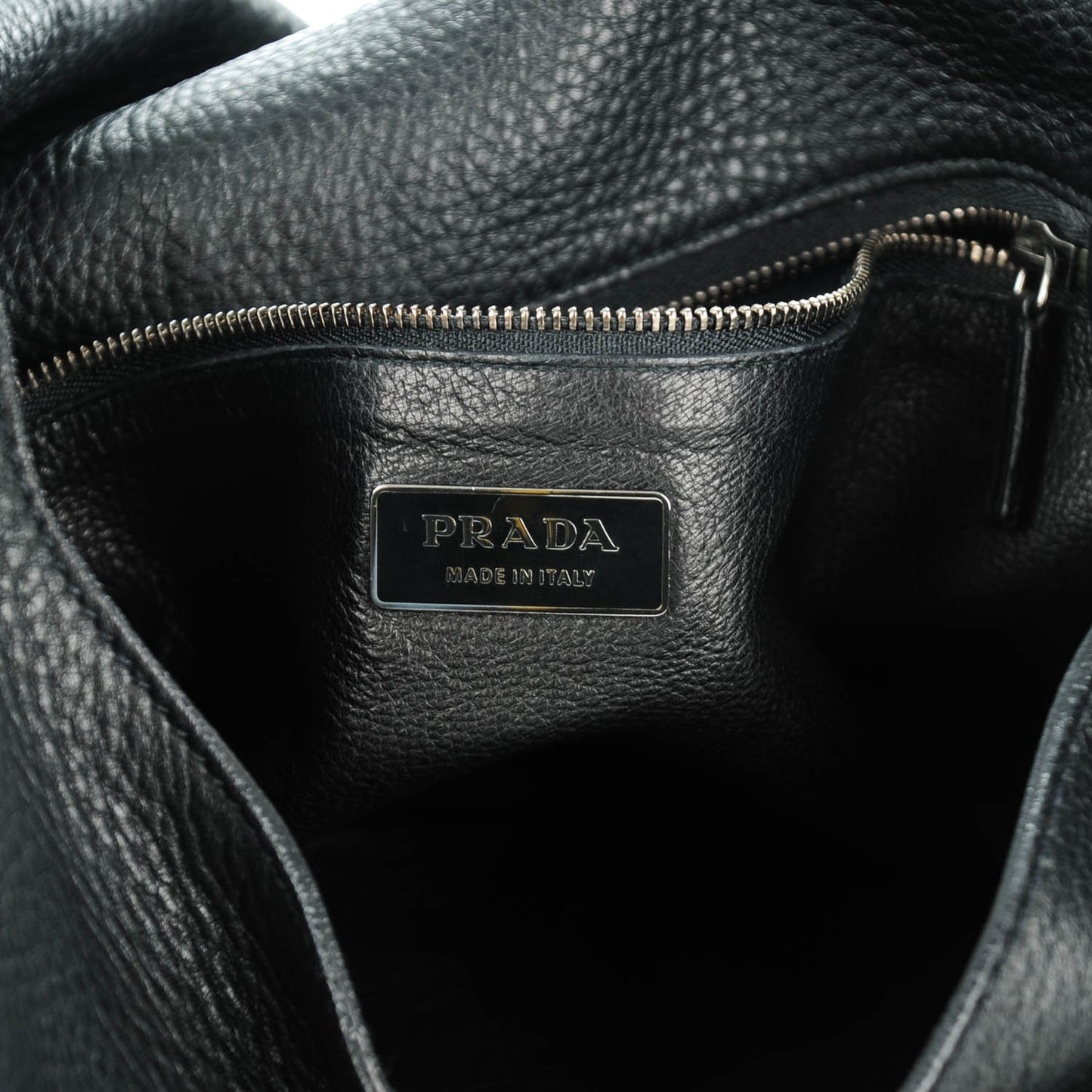 Vitello Daino Shoulder Flap Bag Nero Black