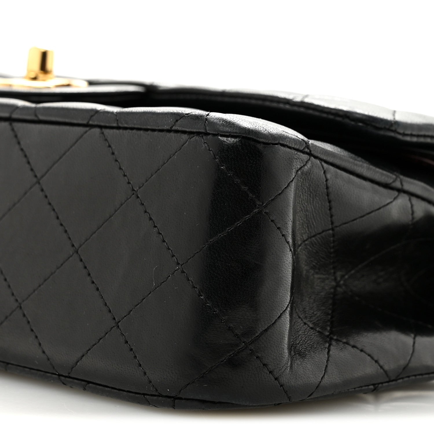 Chanel Lambskin Quilted Medium Double Flap Black 10 of 14