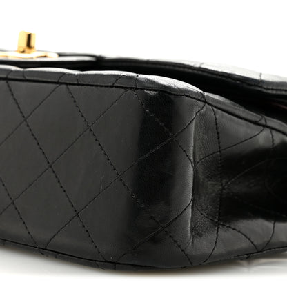 Chanel Lambskin Quilted Medium Double Flap Black 10 of 14