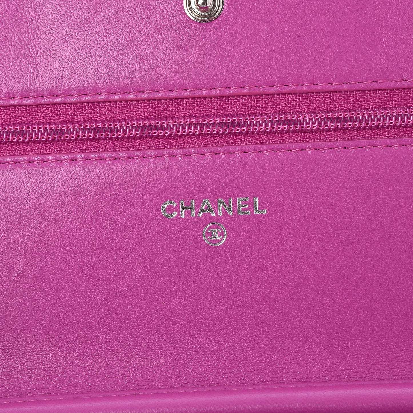 Lambskin Quilted Boy Wallet On Chain WOC Dark Pink