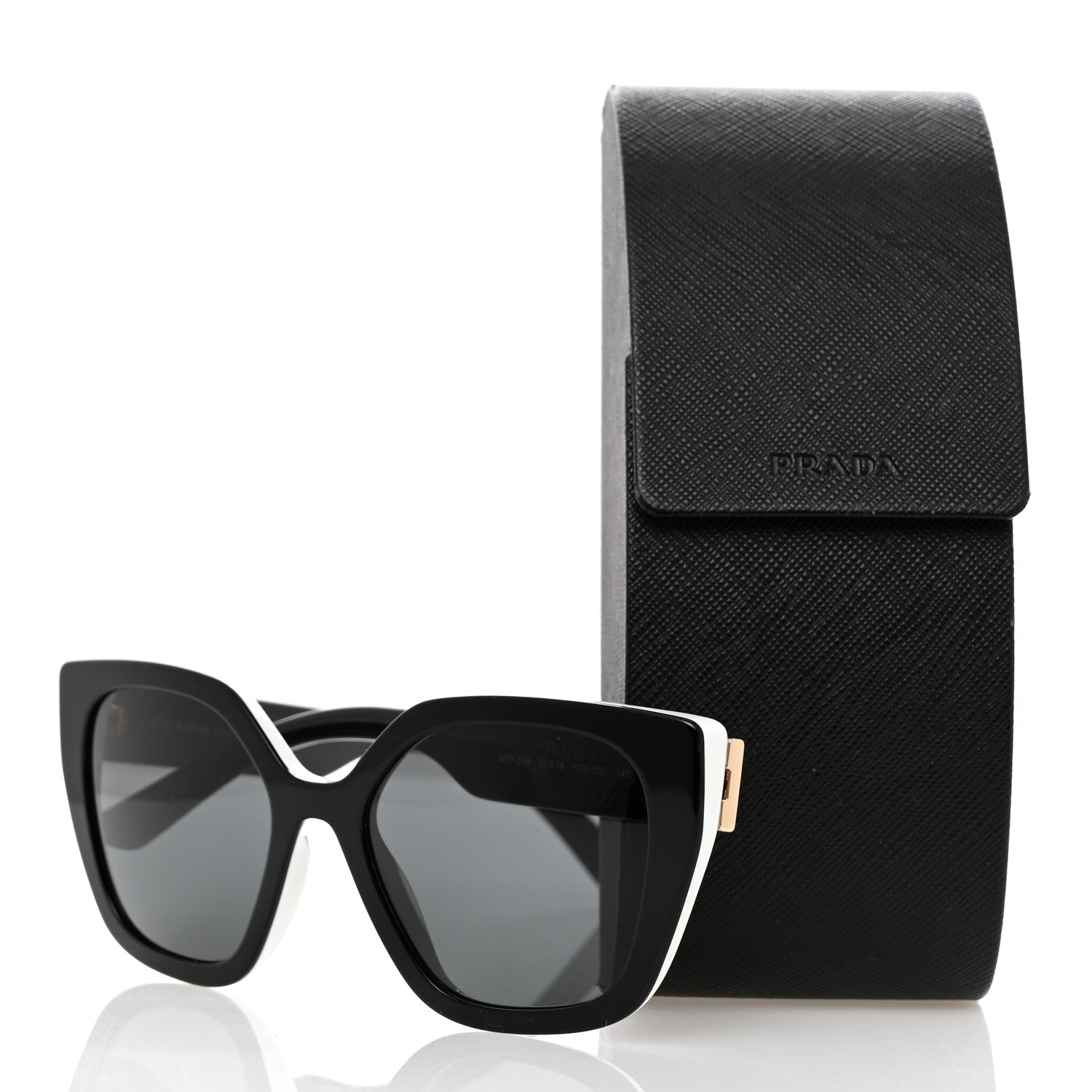 Prada Sunglasses SPR 24X Black White 8 of 8