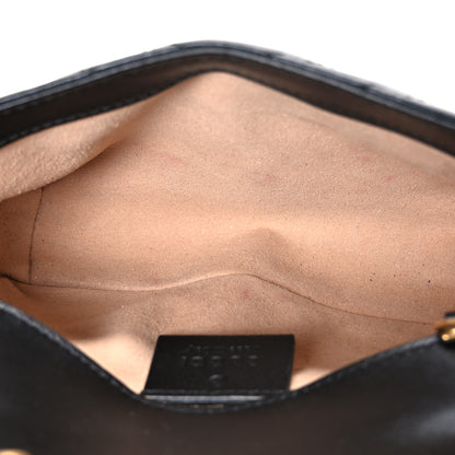Gucci Calfskin Matelasse Super Mini GG Marmont Shoulder Bag Black 5 of 11