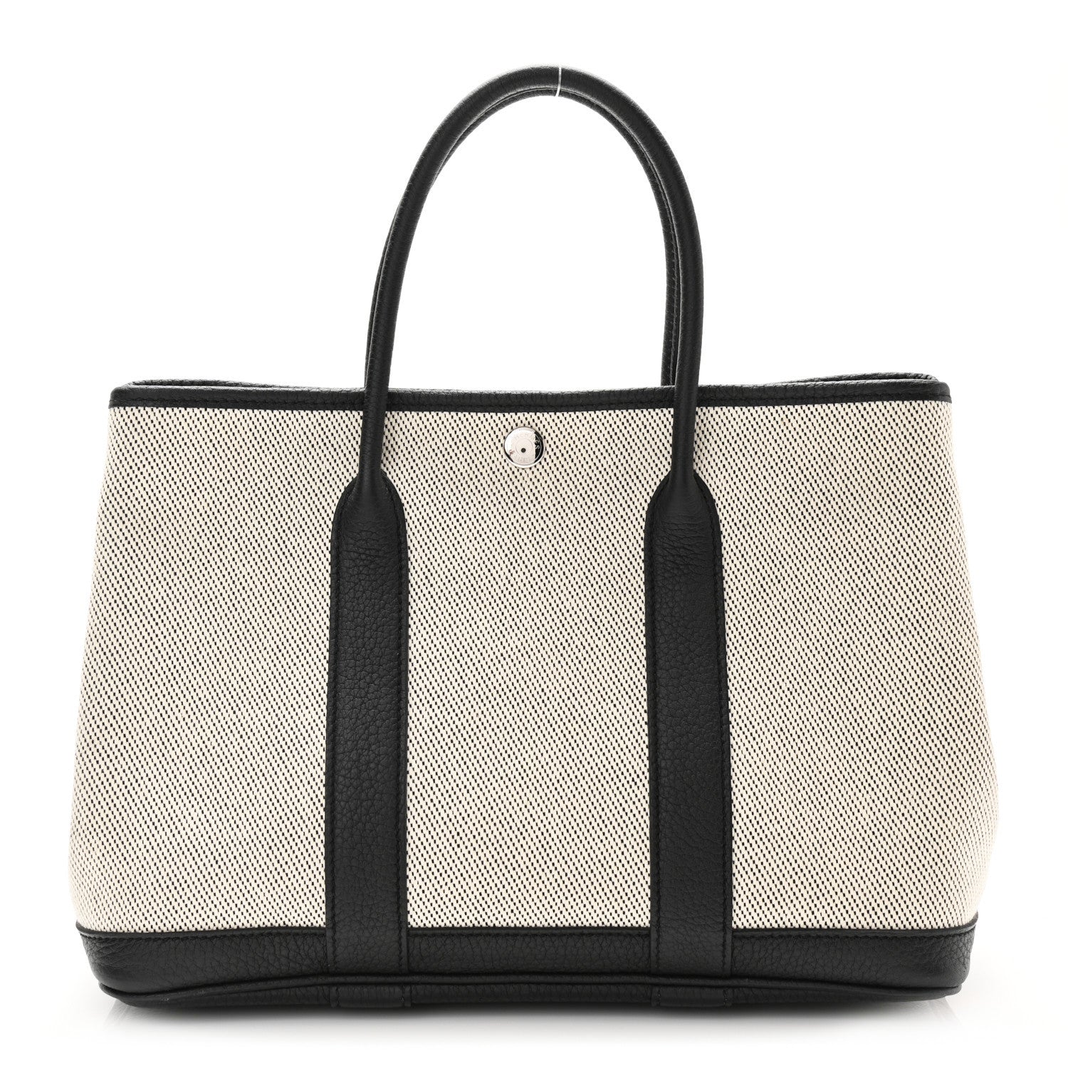 Hermes Twill H Negonda Garden Party 30 TPM Tote Ecru Black 1 of 10
