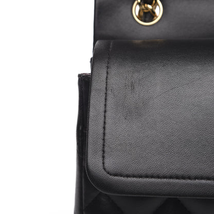 Chanel Lambskin Quilted Jumbo Double Flap Black 17 of 19