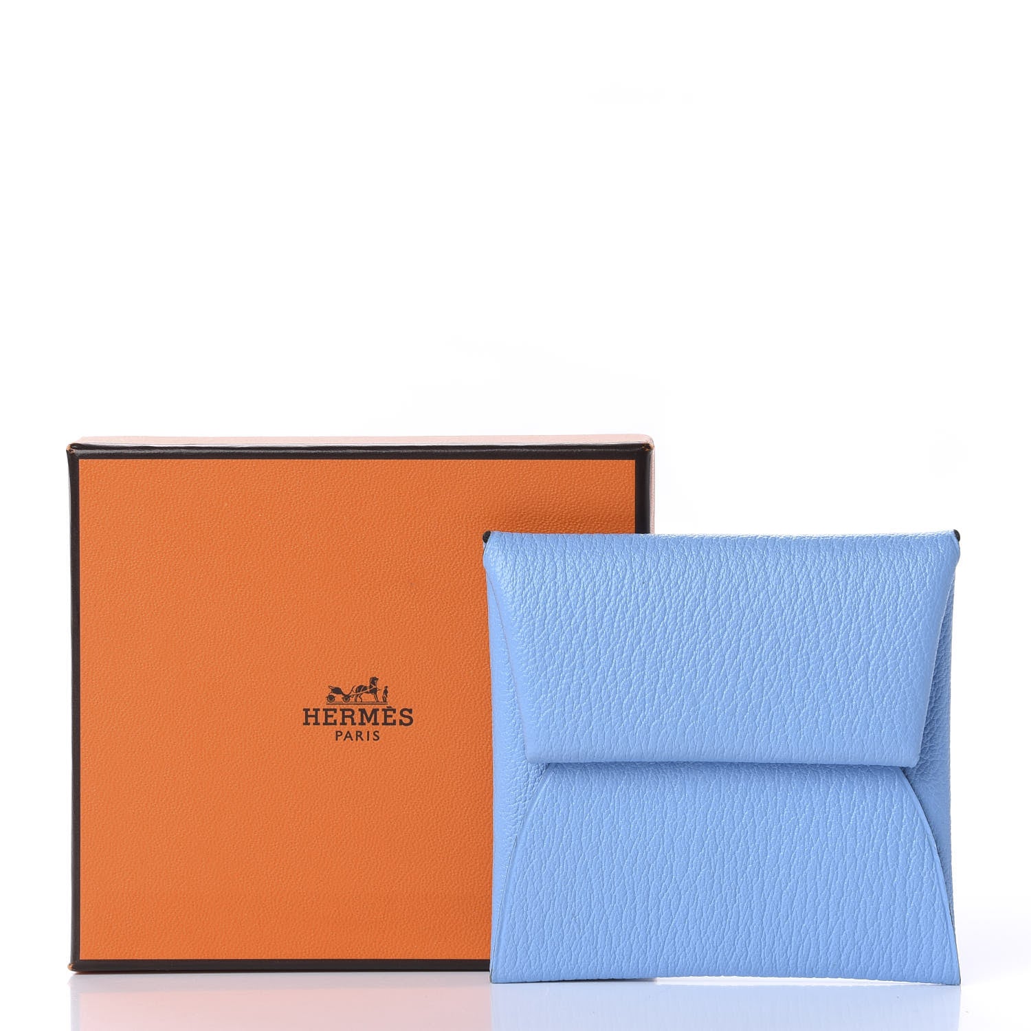 Hermes Chevre Mysore Bastia Coin Purse Celeste 10 of 10