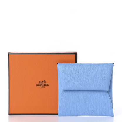 Hermes Chevre Mysore Bastia Coin Purse Celeste 10 of 10