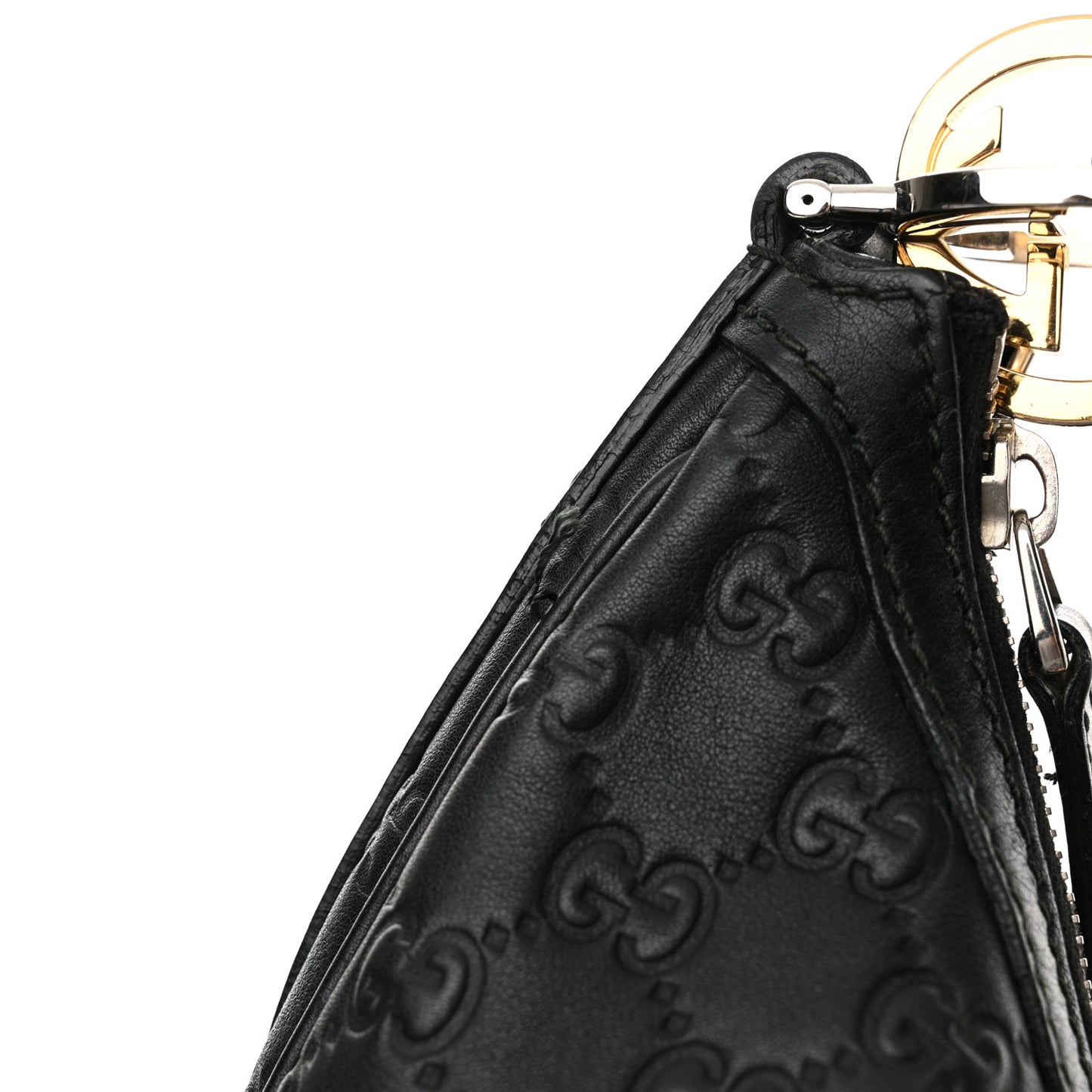 Guccissima Large GG Twins Hobo Black