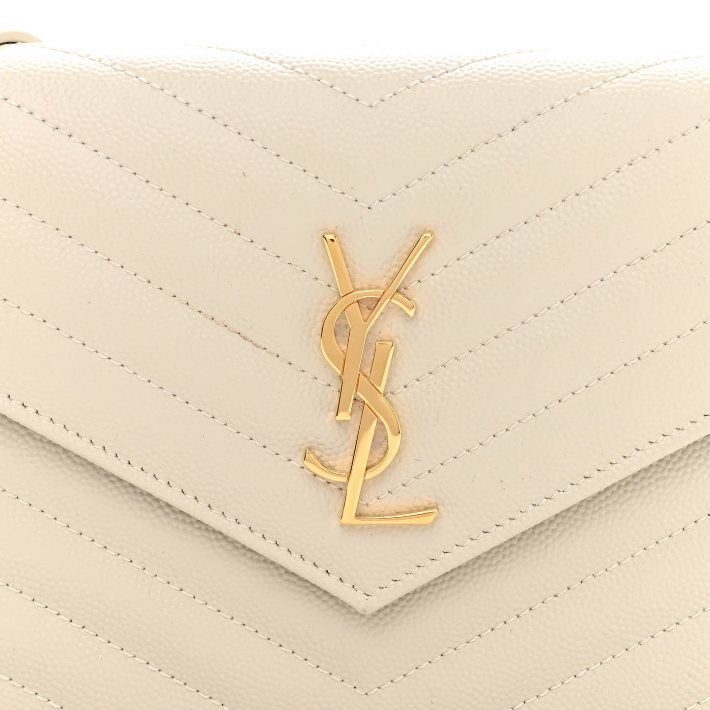 Grain De Poudre Matelasse Chevron Cassandre Envelope Chain Wallet Nude Powder