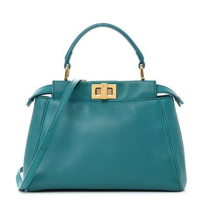 Fendi Nappa Mini Peekaboo Iconic Satchel Lago 1 of 13